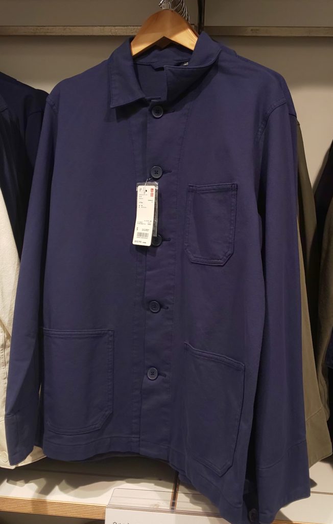 UNIQLO ウォッシュジャージーワークジャケット オリーブ メンズ M