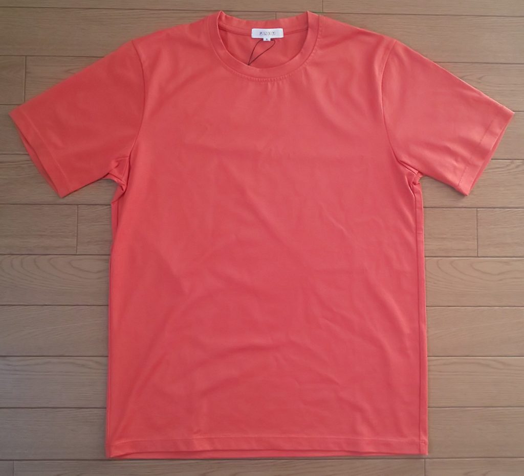 PLST URBAN ESSENTIALS シルキーコットン天竺クルーネックTシャツ Men オレンジ 3,500円(税込）