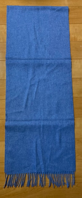 ユニクロ カシミヤマフラー BLUE