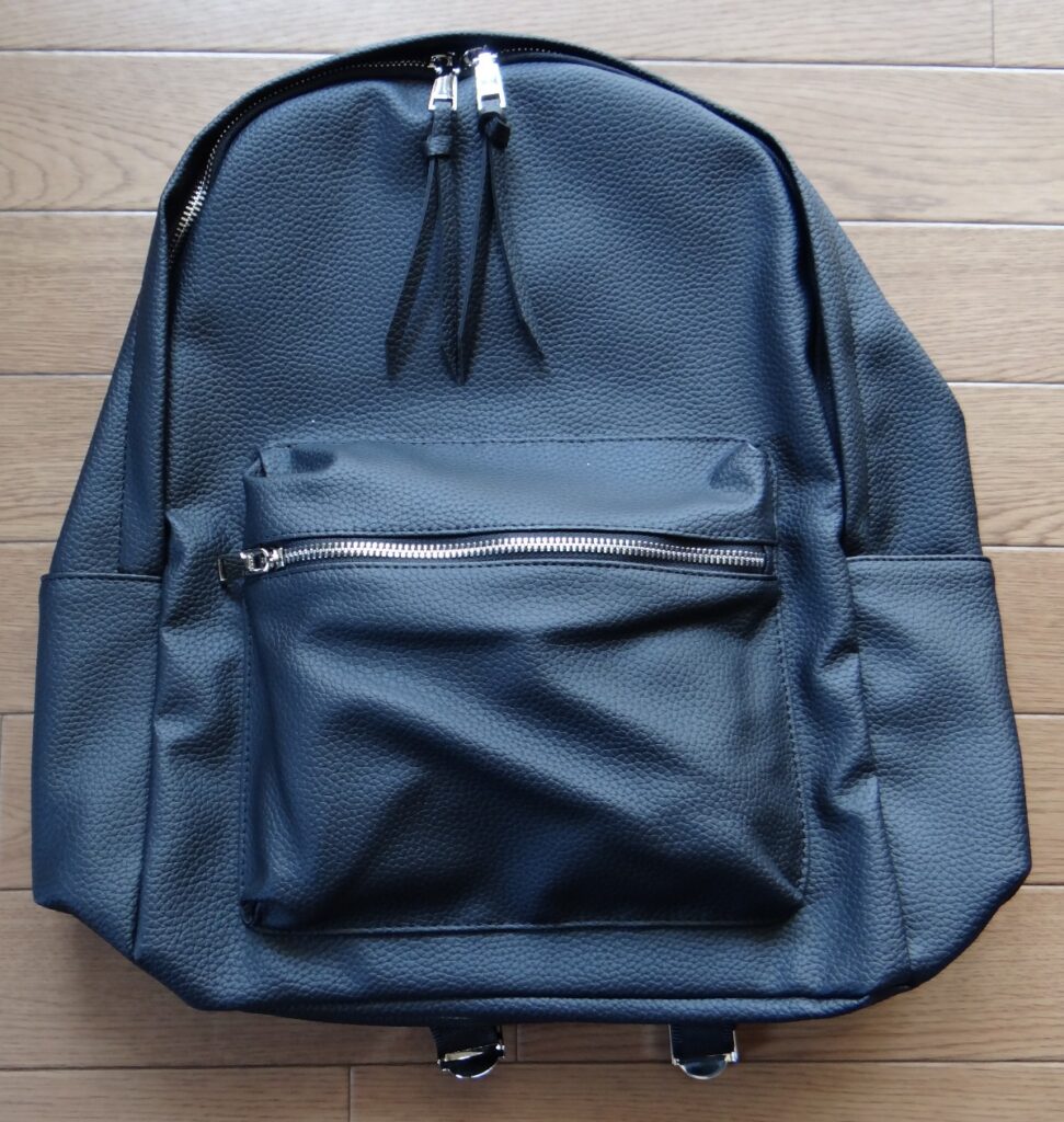 MONO-MART BASIC NEOLEATHER BACKPACK/PUレザーバッグパック ブラック / FREE