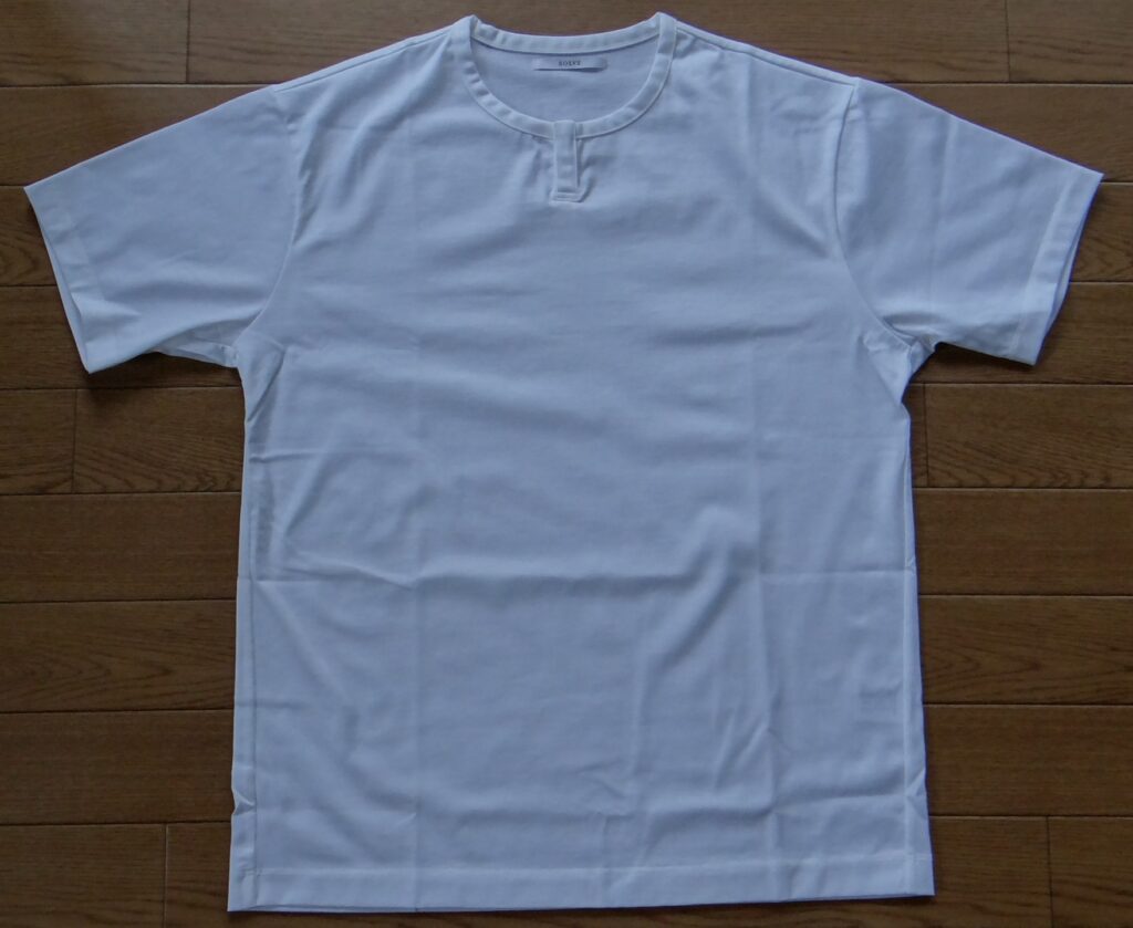 SOLVE 仕事Tシャツ（Palo Alto）(ホワイト/ヘンリーネック)