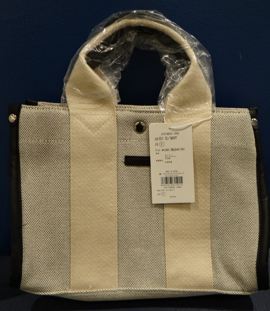 AZUL SQUARE CANVAS TOTE BAG/スクエアキャンバストートバッグ 251GSB55-072B