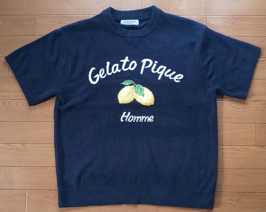 gelato pique【HOMME】 エアモコフルーツジャガードプルオーバー ネイビー