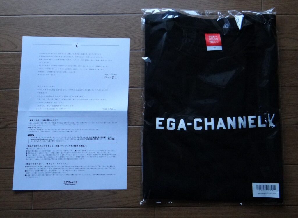 EGA-CHANNELロゴTシャツ 黒